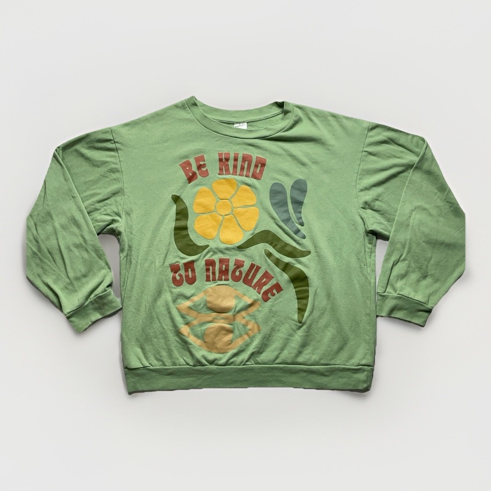 Desert Dreamer Graphic Sweatshirt Womens XXL Green Nature Earth Outdoor Pullover